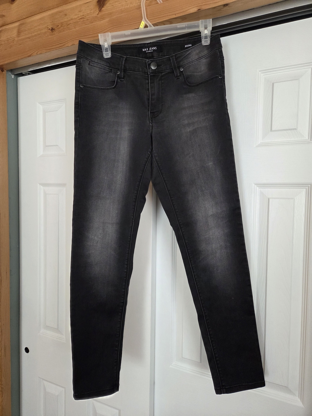 Max Jeans Women's Washed Black Skinny Jeans